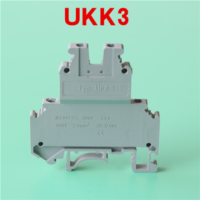 UKK3 Three Level Din Rail terminal block