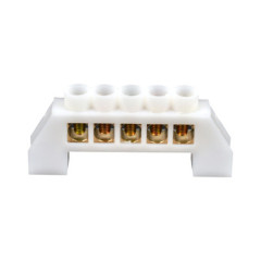 QX-A 5 7 10Positions Copper Screw Terminal Block Barrier Strip Single Row Bridge Shape for Electrical Distribution