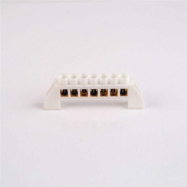 QX-A 5 7 10Positions Copper Screw Terminal Block Barrier Strip Single Row Bridge Shape for Electrical Distribution
