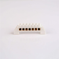 QX-A 5 7 10Positions Copper Screw Terminal Block Barrier Strip Single Row Bridge Shape for Electrical Distribution