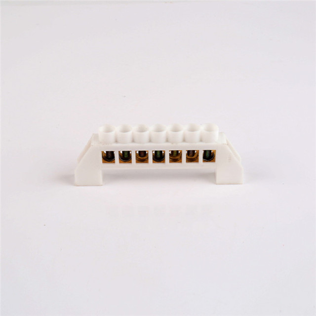 QX-A 5 7 10Positions Copper Screw Terminal Block Barrier Strip Single Row Bridge Shape for Electrical Distribution