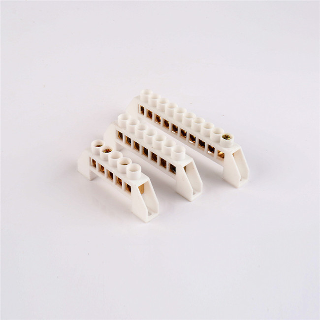 QX-A 5 7 10Positions Copper Screw Terminal Block Barrier Strip Single Row Bridge Shape for Electrical Distribution