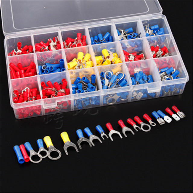 520PCS Mixed Quick Disconnect Electrical Insulated Butt Bullet Spade Terminal