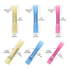 BHT Assorted Crimp Terminals Electrical Heat Shrink Wire Connectors