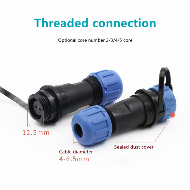 IP68 Weipu SP11 threaded Panel Mount wire connector