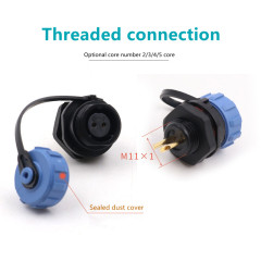 IP68 Weipu SP11 threaded Panel Mount wire connector