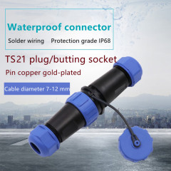 SP2110/P2 SP2111/S2 led waterproof connectors sp21 2 pin male and female connector