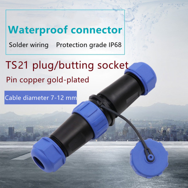 SP2110/P2 SP2111/S2 led waterproof connectors sp21 2 pin male and female connector