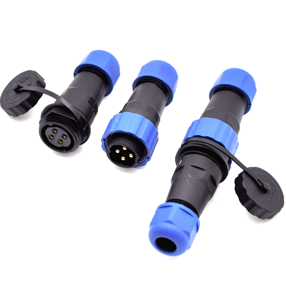 SP2110/P2 SP2111/S2 led waterproof connectors sp21 2 pin male and female connector