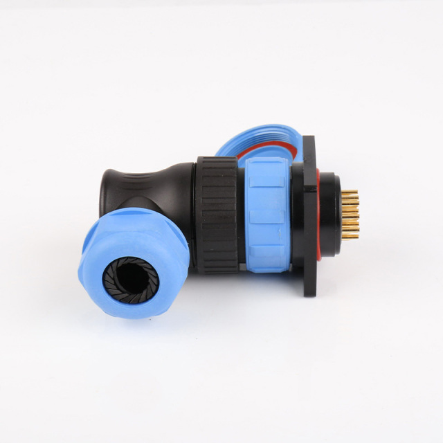 Weipu IP68 SP2910/P4 SP2912/S4 panel mount angle Cable connector