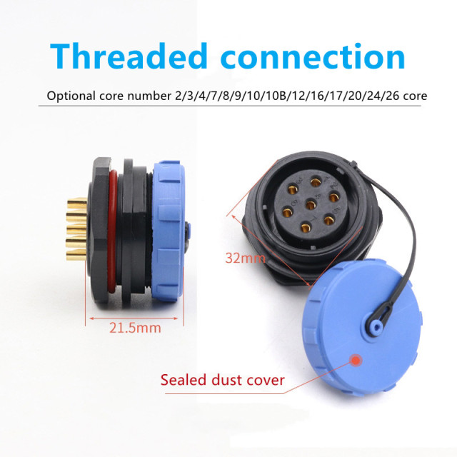 Weipu Ip68 SP29 SP2910/P7 SP2911/S7 cable connector