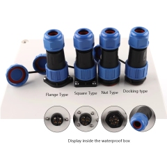 IP68 2-12Pin SD20-1Flange Socket SP20 Waterproof Connector