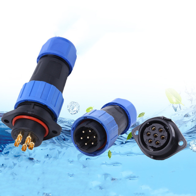 IP68 2-12Pin SD20-1Flange Socket SP20 Waterproof Connector