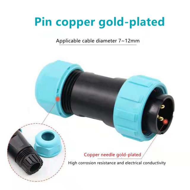 SP2110/P3 SP2112/S3 Green SP21 IP68 3pin female connector