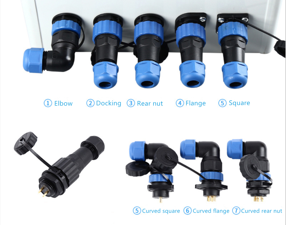 SD20-2 docking Led 2-12 Pins plug Female Male Aviation Butt Joint Connector