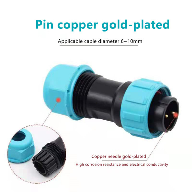 SP1710/P2 SP1711/S2 Green SP17 IP68 waterproof electrical wire connector