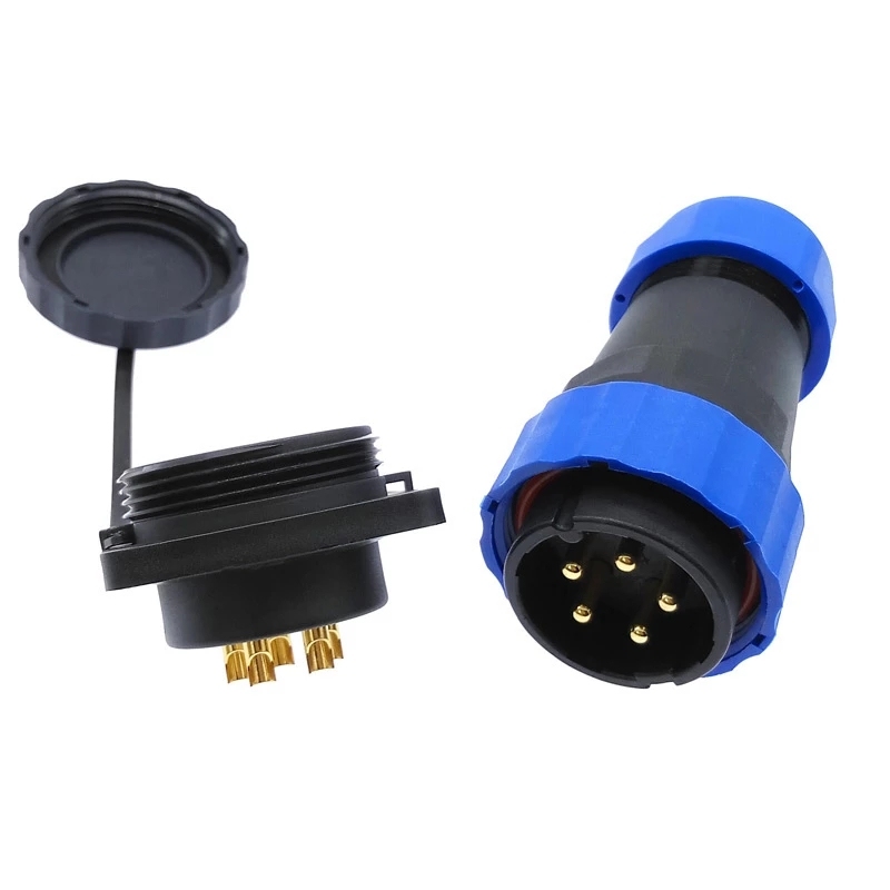 SD28 flanges butt plugs socket solder screw connector male and female industrial socket and plug