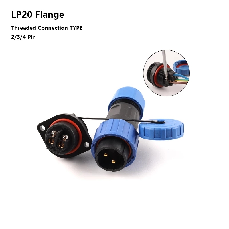 IP68 2-12Pin SD20-1Flange Socket SP20 Waterproof Connector