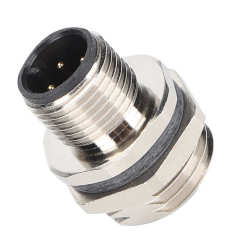 M12 A/B/D coded Male Female Bulkhead Electrical Connector 4 5 8 Pin