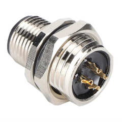 M12 A/B/D coded Male Female Bulkhead Electrical Connector 4 5 8 Pin