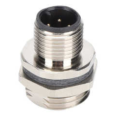 M12 A/B/D coded Male Female Bulkhead Electrical Connector 4 5 8 Pin