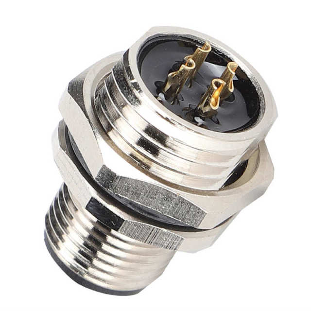 M12 A/B/D coded Male Female Bulkhead Electrical Connector 4 5 8 Pin