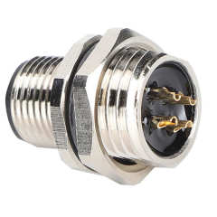 M12 A/B/D coded Male Female Bulkhead Electrical Connector 4 5 8 Pin