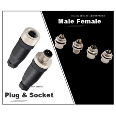 M12 connector male female