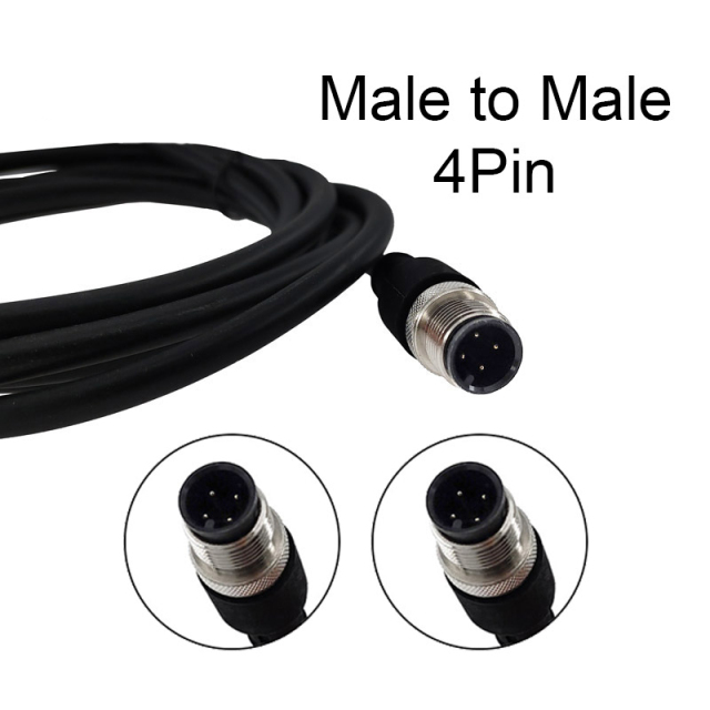 M12 Cable 4 5 8 Pin straight angle Connectors