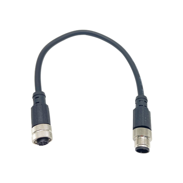 M12 Male Female Straight Angle Cable Connector