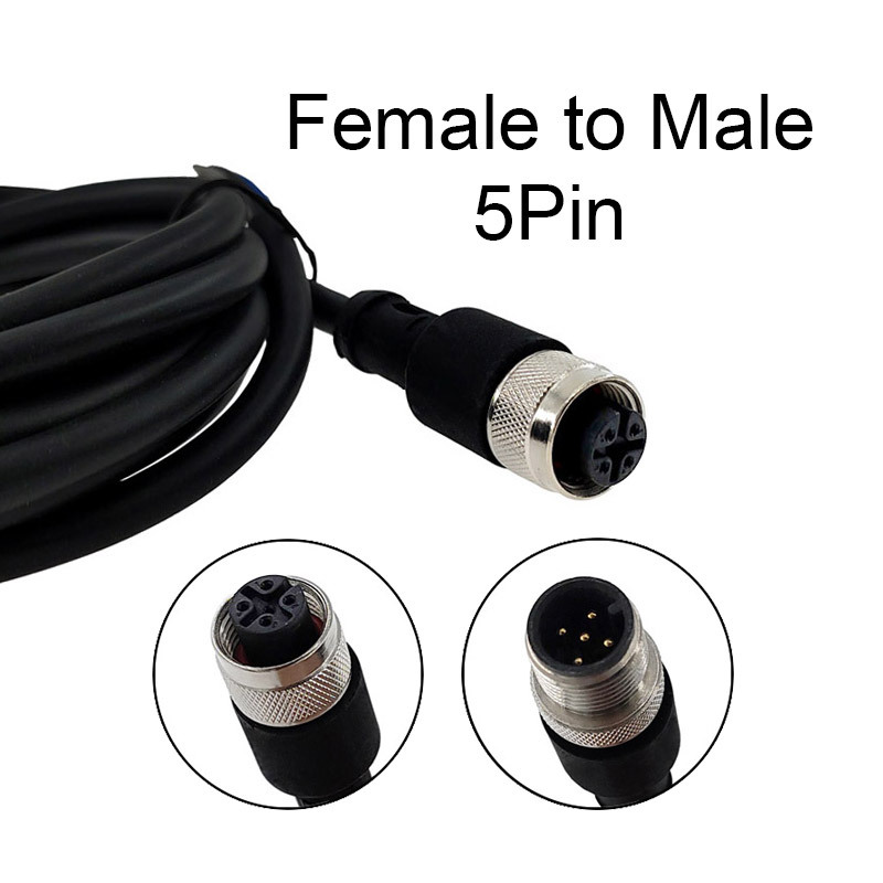 M12 Cable 4 5 8 Pin straight angle Connectors