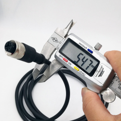 M12 PVC PUR Straight Angle Female Male Electrical Cable Connector