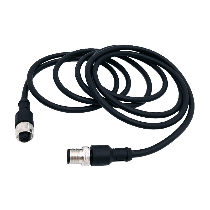M12 Cable 4 5 8 Pin straight angle Connectors