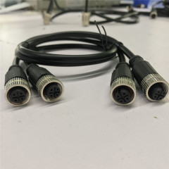 M12 Male Female Straight Angle Cable Connector