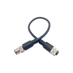 M12 Male Female Straight Angle Cable Connector