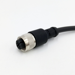 M12 PVC PUR Straight Angle Female Male Electrical Cable Connector
