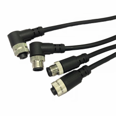 M12 Male Female Straight Angle Cable Connector