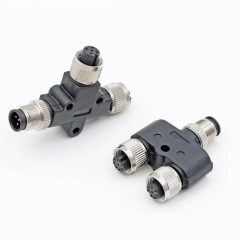 M12 T-Splitter 3 4 5 8 Pin Connector