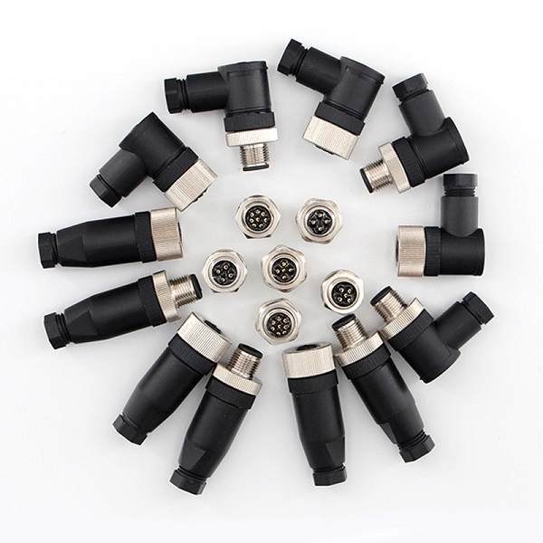 M12 5 Pin Connector Male & Female Straight Angle
