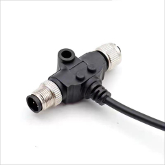 M12 T-Splitter 3 4 5 8 Pin Connector