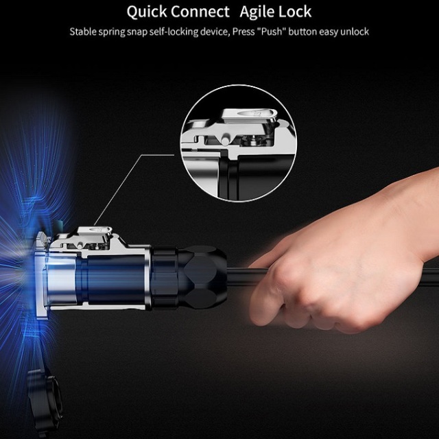 Cnlinko LP-12 Plug Sockets Metal Power Bayonet Connector