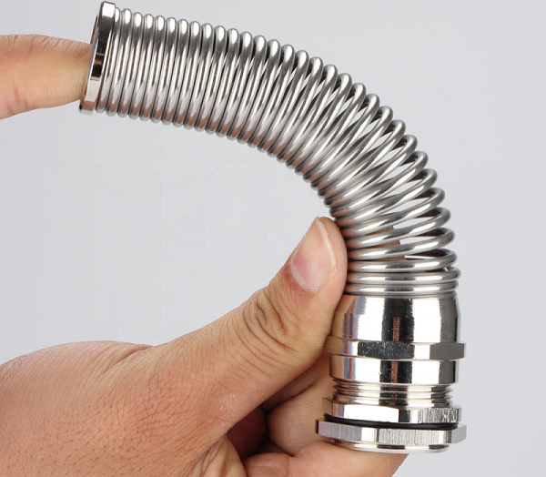 Spiral Cable Gland Nickel Plated Brass