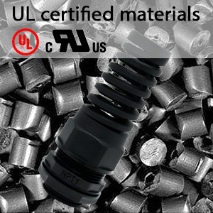 IP68 Waterproof Plastic Spiral Nylon Bend Proof Cable Gland