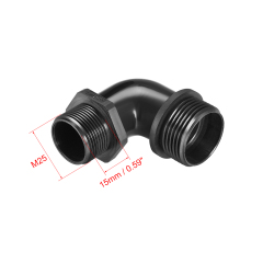Plastic Threaded Spiral Cable Gland 90 Degree