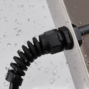 IP68 Waterproof Plastic Spiral Nylon Bend Proof Cable Gland