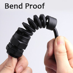 IP68 Waterproof Plastic Spiral Nylon Bend Proof Cable Gland