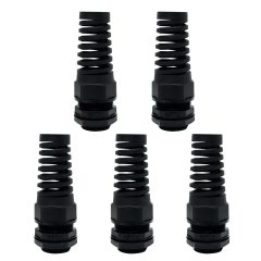 IP68 Waterproof Plastic Spiral Nylon Bend Proof Cable Gland