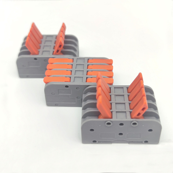 32A 4 Way electrical stud brass plastic push in micro Terminal Block
