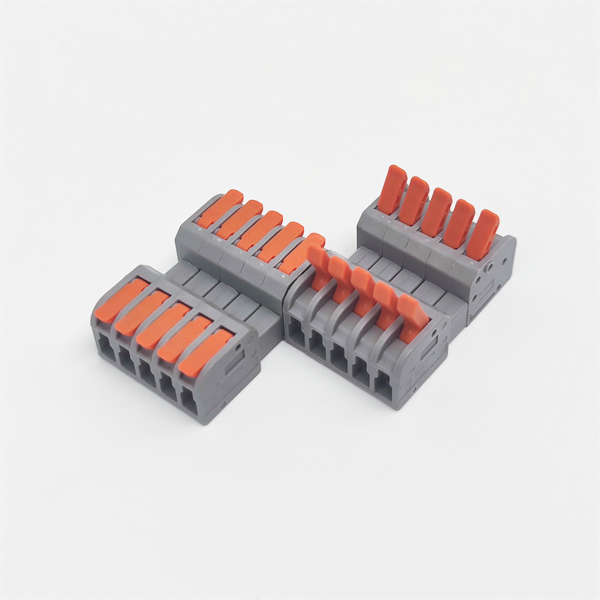 Spring Type Plug-in 5 Pin lever wire connectors 5 IN 5 out