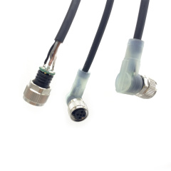 Right Angled 5 Pin M12 LED Connector Assembly